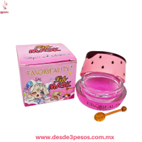 Bálsamo en forma de Tarro Fresa Hidratante FAVOR BEAUTY 3 X 4 cm. Caja con 12 pza. precio por 1 pza