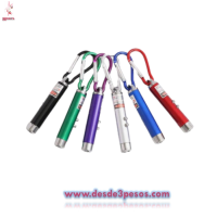 Blister C/12  Llaveros  Linterna, apuntador Lasser y luz Led 3 en 1,  8.5cm. 