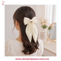 Blister Moño Coquette en tonos lisos con predreria a los Costados 30 x 16 cm. 26A-65