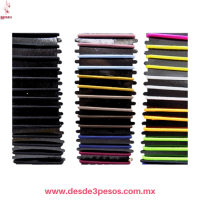 Blister de 18 LIGAS para peinado 4 presentaciones de diferentes tonos 28 x8 cm 