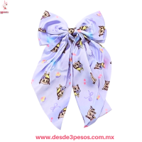 Blister de Moño Coquete pico de garza con Dona tela diseño de Labubu 5B-99