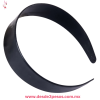 Bolsa con 12 Diademas de plastico negra 4 cm ancho F-5