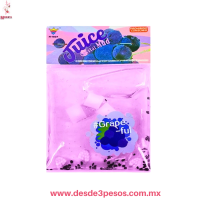 Bolsa de Slime Frutal en Colores 12 x 9 cm. Caja con 16 pza, precio por 1 pza, 