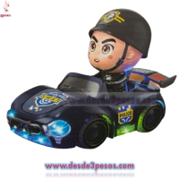 Carrito policía Luz y Sonido ocupa 3 pilas AA no incluidas 17 x 9.5 cm. Lanzamiento de Humo 