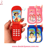 Celular Musical para Infantil Con Pila Incluida y Cuerda Para Colgar 14cm. AA-1147