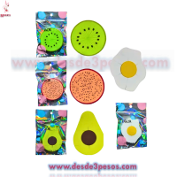 Esponja Para Maquillaje FAVOR BEAUTY Frutal 4 modelos tipo quesitos 8 cm. Y 6 cm. 