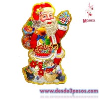 Figura de Carton NAVIDEÑA GRANDE EN 2D, Decorada con Diamantina  en varias figuras 51 x 30 cm