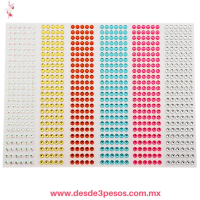 Hoja con 409 Piedra de Colores Cromados 28 x 11 cm ZT-4