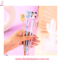 Lápices Apilables Kawaii con Figuras de Animales y Minas Incluidas - 18 cm, X-85-33