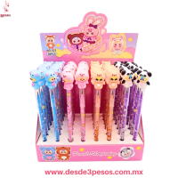Lápices Apilables Kawaii con Figuras de Animales y Minas Incluidas - 18 cm, X-85-33