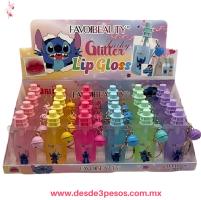 Llavero Lipglos Colore Cromados FAVOR BEAUTY en forma de Botella con cascabel LG3536