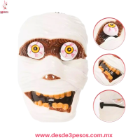 Mascara de Para Halloween de Plastico Duro Resistente en forma de MOMIA CON OJOS SALTONES 17 x 26.5 cm 