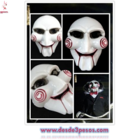 Mascara de Para Halloween de Plastico Duro Resistente en forma de SAW 17 x 23 cm 