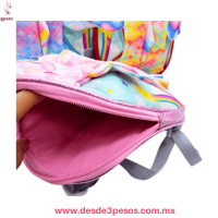 Mochila Figura de Pescado Colorido y Glitter 26 x 18 cm. ZHF-81