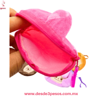 Monedero Llavero de Peluche con Carita Kawaii 5 Colores 11cm. 25B-79