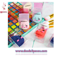 Paaquete con 12 Esponja Aplicadora para Maquillaje en forma de Gota 6 x 3.5 cm en colores