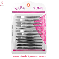 Paquete con 12 pzas Blister Pinza Depilar de Punta. 8.5 cms