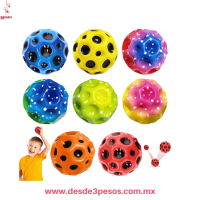 Pelota Saltarina de Goma en diferentes diseños 7 cm. Diametro caja con 12 pza. precio por 1 pza. 