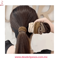 Set de 2 Ligas Dona Elastica para peinado en colores 6.5 cm. Sin estirar 251-12