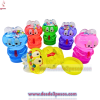 Slime caja con 24pza. Figura de Gato Garfield colores con glitter y bolitas de unicel 7 x 4 cm. Costo Unit. $3.22