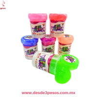 Slime color Duo con glitter caja con 12 pza. precio por 1 pza. H-1823