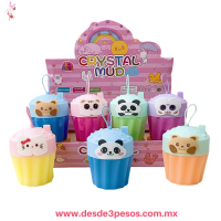 Vasito de Slime Duo con Diseño de Animal 11 x 8 cm H-1932