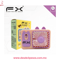 Ventilador de Mano Kitty FX Recargable Por Usb 13 x 9 cm en colores FS-6633