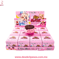 Bálsamo en forma de Tarro Fresa Hidratante FAVOR BEAUTY 3 X 4 cm. Caja con 12 pza. precio por 1 pza