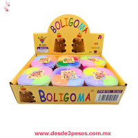 Caja con Foamy moldeable 4 Diviciones diferente color 9.5 x 9 cm y 4 cm ancho caja con 12 pza. precio por 1 pza. H-1925