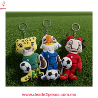 Llavero de Peluche en forma de Mascota De La Liga De La Copa Mundial 3 modelos 13 x 7 cm. 