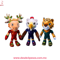 Llavero de Peluche en forma de Mascota De La Liga De La Copa Mundial 3 modelos 13 x 7 cm. 