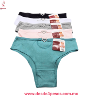 Panty Algodón con detalle Corazon al frente en talla Juvenil 14- 18 y colores surtidos DH2459