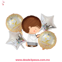 Set de 5 globos metálicos 