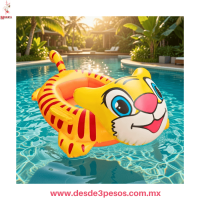Tigre Amarillo Salva vidas Flotador Inflable 68 x 51cm. Aprox. 