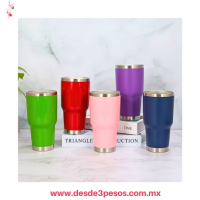 Vasos de Alumino para Bebidas Frias de acero inoxidable varios tonos 20 x 11 cm 