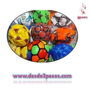 Balon para Futbol en colores Varios Modelos Diferentes 16cm. Aprox. De Diametro