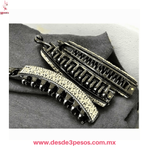 Banana para Cabello con pedreria Tornasol 11 x 2 cm. 