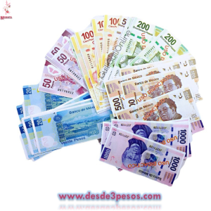 Billete  Didactico Juguete Utileria Contar Matematica 12 X 3.5 cm.