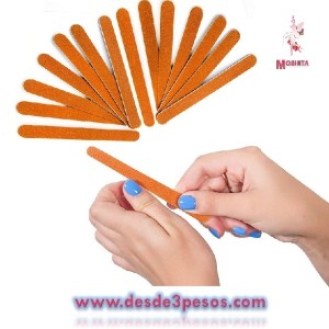 Bolsa con 8 Limas para uÃƒÂ±as color Cafe.