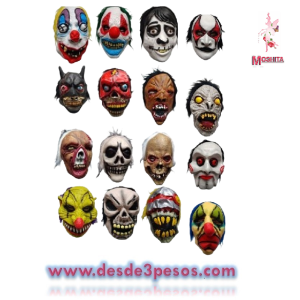 Mascara Hallowen de vinil 30cm en vario modelos