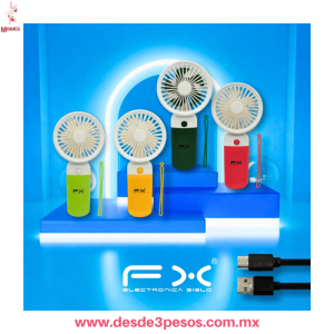 Mini Ventilador Manuable FX cargador USB 17 X 9 cm FS-6641