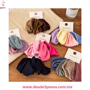 Set de 2 Ligas Dona Elastica para peinado en colores 6.5 cm. Sin estirar 251-12