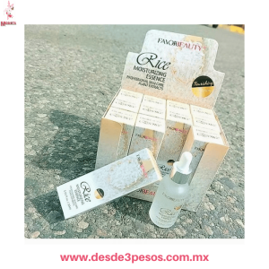 Suero Facial de Arroz blanco FAVOR BEAUTY  limpiador y blanqueador  Cont. 30 ml caja con 12 pza. precio por 1 pza. 