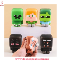  Minecraft Antiestrés Squishys Suave Relajante 9 x 5 cm. En costalito 