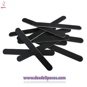 Paquete con 50 Limas  para uÃƒÂ±as color negro 17cm