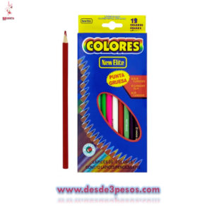 Caja con 12 colores 18 cm de largo como foto