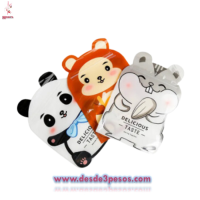 2 Pzas de Bolsas Reusables con cierre hermetico para guardar alimentos 24.5 x 16.2cm. Con decoracion de dibujos animados