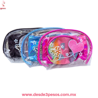 4 en 1 Cosmetiquera, Cartera , Monedero y Pulsera de perlas 25x 18, 21 x 13 y 15 x 13 cm S-1534