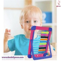 Abaco CHICO de plastico en forma de Piramide en colores Neon 18 x 13 cm