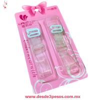 Blister con Par de Tirantes Transparentes para Brassier 12 x 7 cm XLE-9
